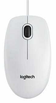 Logitech B100 | Ambidextrous Bedrade Muis | USB-A | 800 DPI | Wit