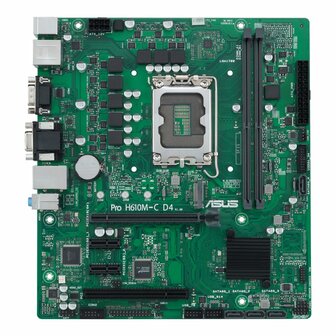 ASUS PRO H610M-C D4-CSM | Socket LGA 1700 | Intel H610 | 2xDDR4 | Micro-ATX | Moederbord