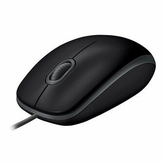 Logitech B110 Silent | Ambidextrous Bedrade Muis | USB-A | 800 DPI | Zwart