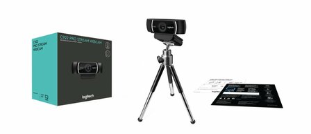 Logitech C922 Pro Stream | 1080p 30FPS USB Webcam met Microfoon