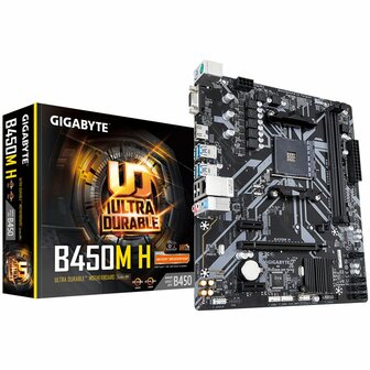 Gigabyte B450M H moederbord AMD B450 Socket AM4 micro ATX