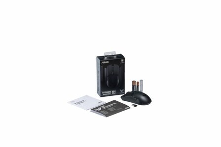 ASUS TUF Gaming M4 | Draadloze Gaming Muis | RF-Draadloos + Bluetooth | 12.000 DPI | Zwart