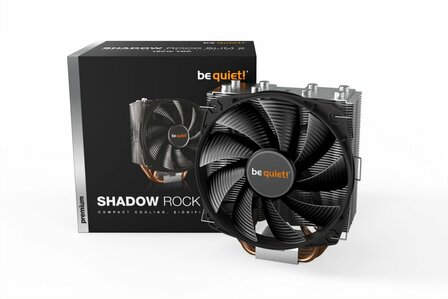 be quiet! SHADOW ROCK SLIM 2 Processor Koeler 13,5 cm Aluminium, Zwart, Koper 1 stuk(s)