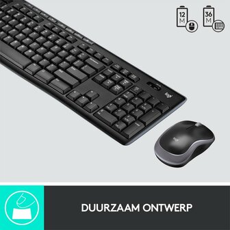 Logitech Wireless Combo MK270 toetsenbord Inclusief muis USB QWERTZ Duits Zwart