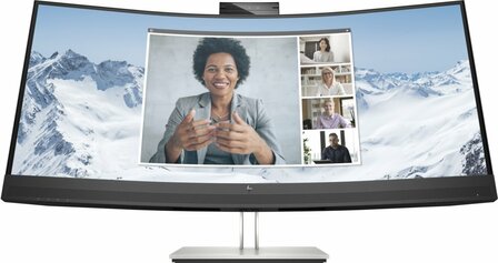 HP E34m G4 34&quot; | 3440x1440 VA | 75Hz | Curved | USB-C | Webcam, Microphone &amp; Speakers | Conferencing Monitor | Ergonomic Design
