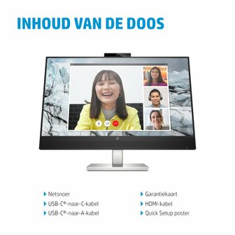 HP E34m G4 34&quot; | 3440x1440 VA | 75Hz | Curved | USB-C | Webcam, Speakers, Microphone | Conference Monitor | Ergonomic Adjustments