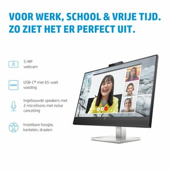 HP E34m G4 34&quot; | 3440x1440 VA | 75Hz | Curved | USB-C | Webcam, Speakers, Microphone | Conference Monitor | Ergonomic Adjustments