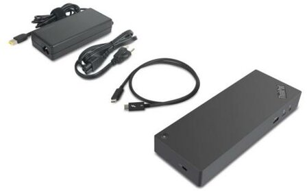 Lenovo 40AN0135EU | Docking Station &amp; Poortreplicator | Thunderbolt 3 | Zwart/Rood