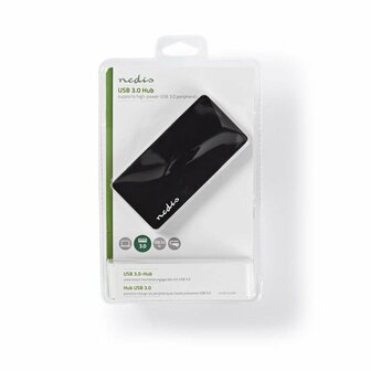 Nedis UHUBU3420BK | Interface Hub USB 3.2 Gen 1 (3.1 Gen 1) Micro-B | Zwart