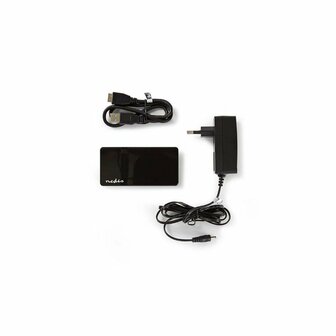 Nedis UHUBU3420BK | Interface Hub USB 3.2 Gen 1 (3.1 Gen 1) Micro-B | Zwart