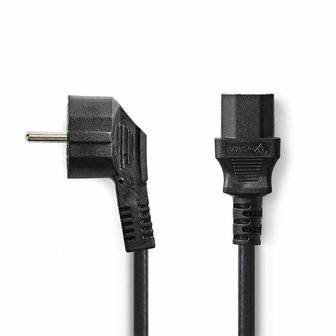 Nedis CEGP10000BK50 | 5 m Stroomkabel | Type F (CEE 7/7) Male naar IEC C13 | Zwart | 10A / 250V | PVC