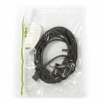 Nedis CEGP10000BK50 | 5 m Stroomkabel | Type F (CEE 7/7) Male naar IEC C13 | Zwart | 10A / 250V | PVC