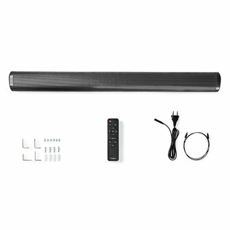 Nedis SPSB410BK soundbar luidspreker Zwart, Grijs 2.0 kanalen 135 W