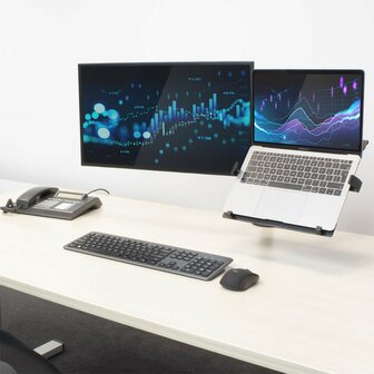 ACT AC8305 | Notebookstandaard tot 15.6&quot; &amp; Monitorarm tot 32&quot; | Zwart