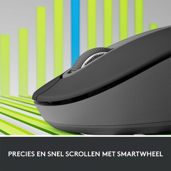 Logitech Signature M650 for Business | Ambidextrous Draadloze Muis | RF-Draadloos + Bluetooth | 4000 DPI | Grafiet
