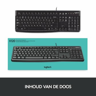 Logitech K120 | Zakelijk Bedraad Toetsenbord | QWERTY