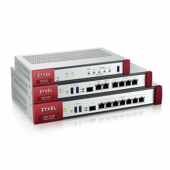 Zyxel USG Flex 100 | Firewall (Hardware) | 900 Mbit/s | 5x Gigabit LAN/WAN | VPN &amp; UTM Beveiliging | Desktopbehuizing