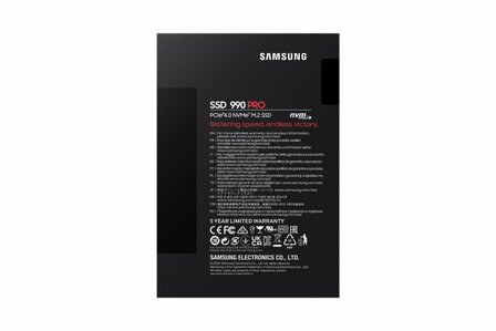 Samsung 990 PRO | 2TB NVMe SSD | M.2 | Gen4 | 7.450MB/s