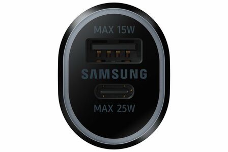 Samsung EP-L4020 | Autolader 25W USB-C &amp; USB-A | Zwart