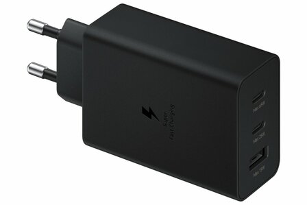 Samsung EP-T6530 | Oplader 65W | 2x USB-C &amp; 1x USB-A | Zwart