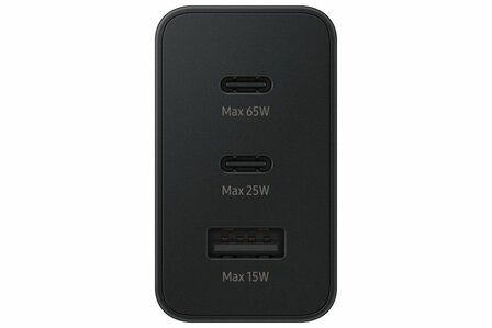Samsung EP-T6530 | Oplader 65W | 2x USB-C &amp; 1x USB-A | Zwart