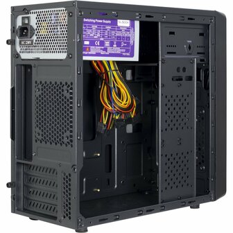 Inter-Tech MA-01 Micro Blue Light | Micro Tower Case | 500 Watt Voeding | Zwart