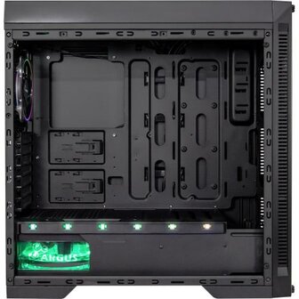 Inter-Tech X-908 Infini2 | Infinity Mirror | Tower Case | USB-C | Zwart