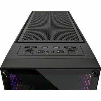 Inter-Tech X-908 Infini2 | Infinity Mirror | Tower Case | USB-C | Zwart
