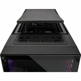 Inter-Tech X-908 Infini2 | Infinity Mirror | Tower Case | USB-C | Zwart