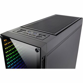 Inter-Tech X-908 Infini2 | Infinity Mirror | Tower Case | USB-C | Zwart
