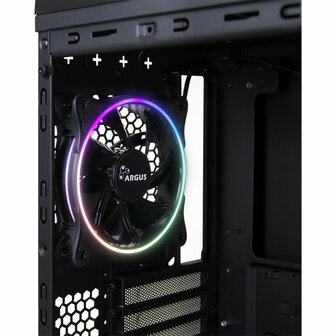 Inter-Tech X-908 Infini2 | Infinity Mirror | Tower Case | USB-C | Zwart