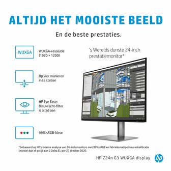 HP Z24n G3 24&quot; | 1920x1200 WUXGA IPS | Edge-Lit LED | 60Hz | Monitor
