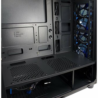 Inter-Tech CXC2 Blue Light | Midi Tower Case | Zwart