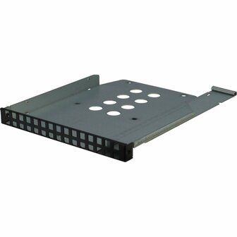 Inter-Tech IPC 1U-1404 Rack Zwart, Roestvrijstaal