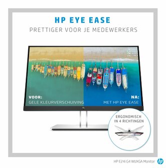HP E24i G4 24&#039;&#039; | 1920x1200 WUXGA IPS | 60Hz | 5ms | 99% sRGB | USB-Hub | Ergonomisch Verstelbaar | Monitor