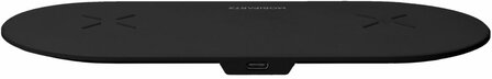 Mobiparts Dual Fast Wireless Charging Pad | Draadloze Oplader 10W Qi | Zwart