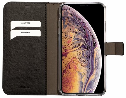 Mobiparts Saffiano Wallet Case | Apple iPhone XS Max | Black