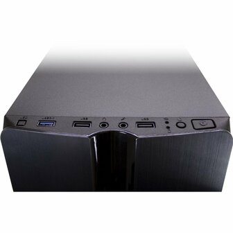 Inter-Tech Thunder Blue Light | Midi Tower Case | Zwart