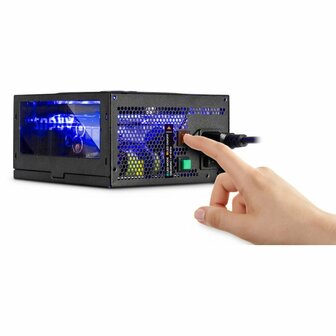 Inter-Tech Argus RGB-650W CM II | 650 Watt Gold ATX PSU | Deels Modulair | Power Supply | Voeding