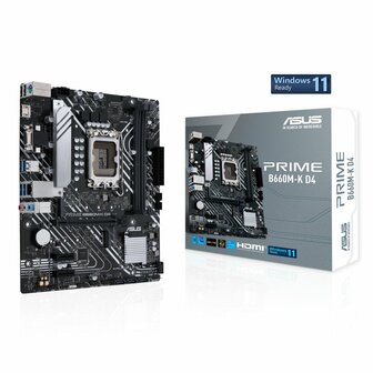 ASUS PRIME B660M-K D4 | Socket LGA 1700 | Intel B660 | 2xDDR4 | ATX | Moederbord