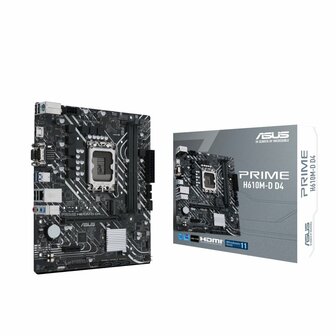 ASUS PRIME H610M-D D4 | Socket LGA 1700 | Intel H610 | 2xDDR4 | Micro-ATX | Moederbord