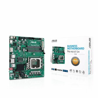 ASUS Pro H610T D4-CSM | Socket LGA 1700 | Intel H610 | 2xDDR4 | Mini-ITX | Moederbord