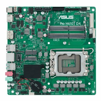 ASUS Pro H610T D4-CSM | Socket LGA 1700 | Intel H610 | 2xDDR4 | Mini-ITX | Moederbord