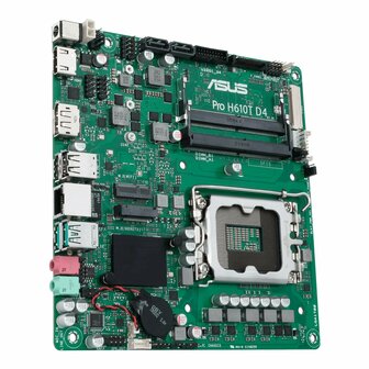 ASUS Pro H610T D4-CSM | Socket LGA 1700 | Intel H610 | 2xDDR4 | Mini-ITX | Moederbord