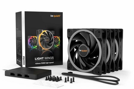 be quiet! Light Wings | 120mm PWM Triple Pack high-speed Computer behuizing Ventilator 12 cm Zwart 3 stuk(s)