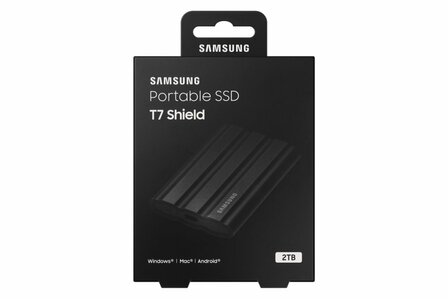 Samsung T7 Shield 2TB Portable SSD - 1.050MB/s Zwart