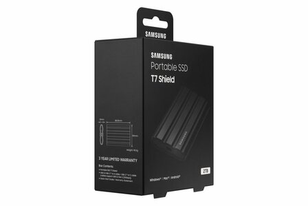 Samsung T7 Shield 2TB Portable SSD - 1.050MB/s Zwart
