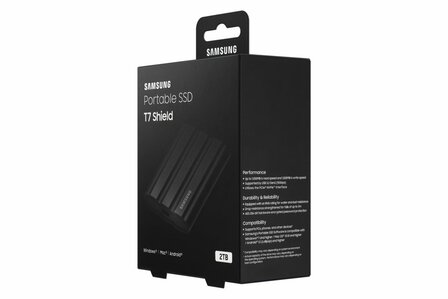Samsung T7 Shield 2TB Portable SSD - 1.050MB/s Zwart