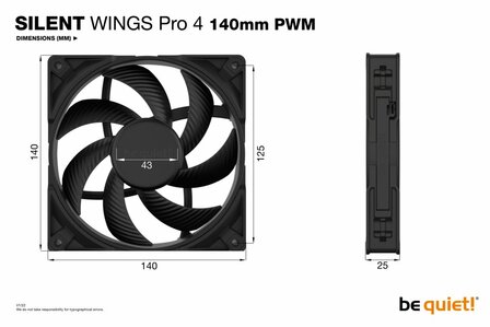 be quiet! SILENT WINGS PRO 4 | 140mm PWM Computer behuizing Ventilator 14 cm Zwart 1 stuk(s)