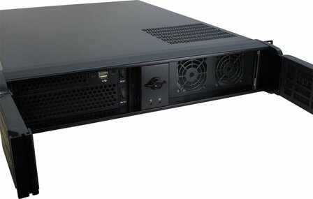 Inter-Tech IPC 2U-2098-SL | Server Rack Case | Zwart